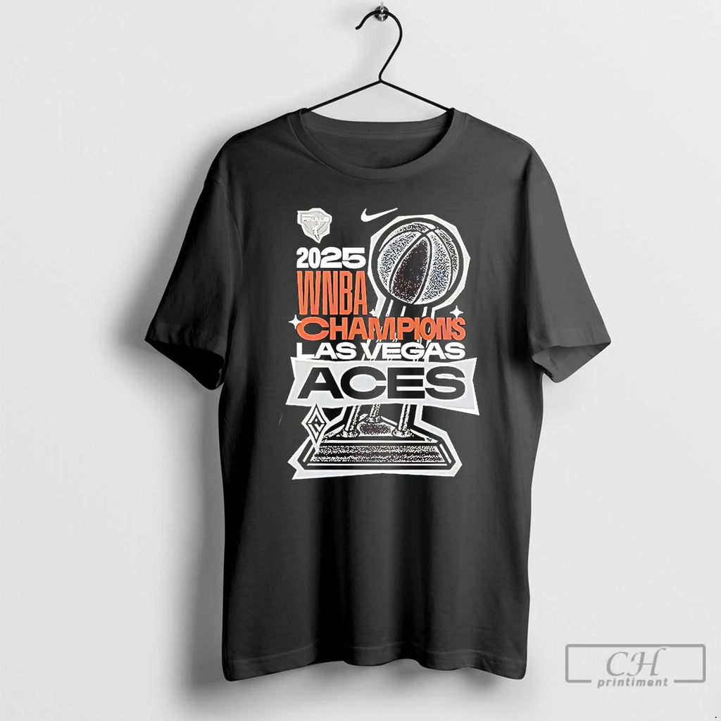Classic Las Vegas Aces 2025 Wnba Champions Trophy T Shirts