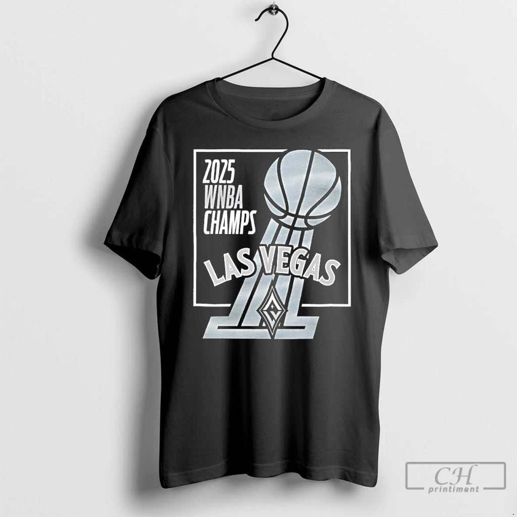 Classic Las Vegas Aces 2025 Wnba Champs Trophy T Shirts