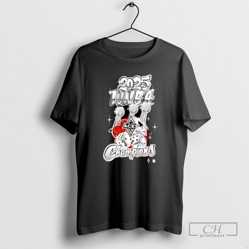 Classic Las Vegas Aces Triple Crown 2025 Wnba Championship Casino T Shirts
