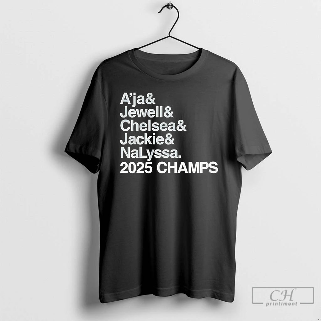 Classic Las Vegas Aces Ampersand 2025 Champs Players T Shirts