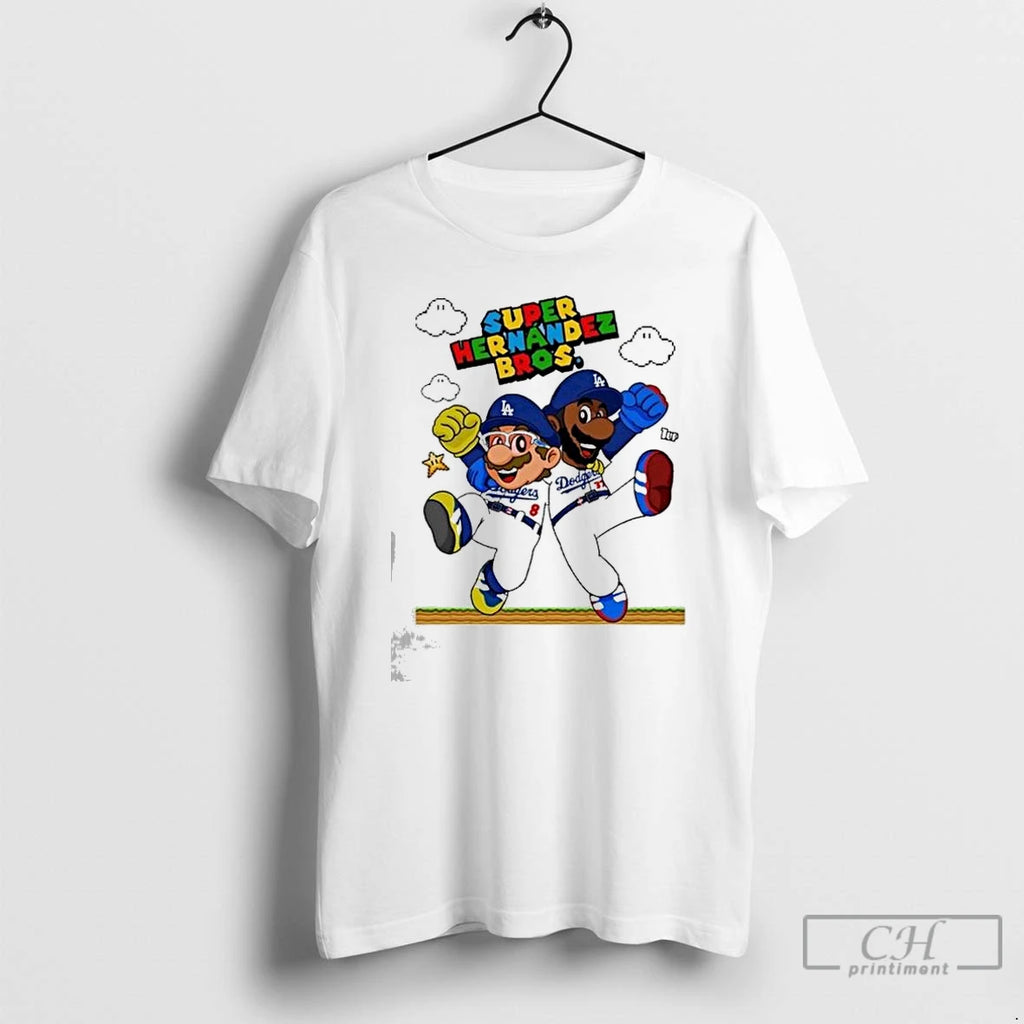 Classic Lets Go Dodgers Super Hernandez Bros New T Shirts Hoodie Longsleeve