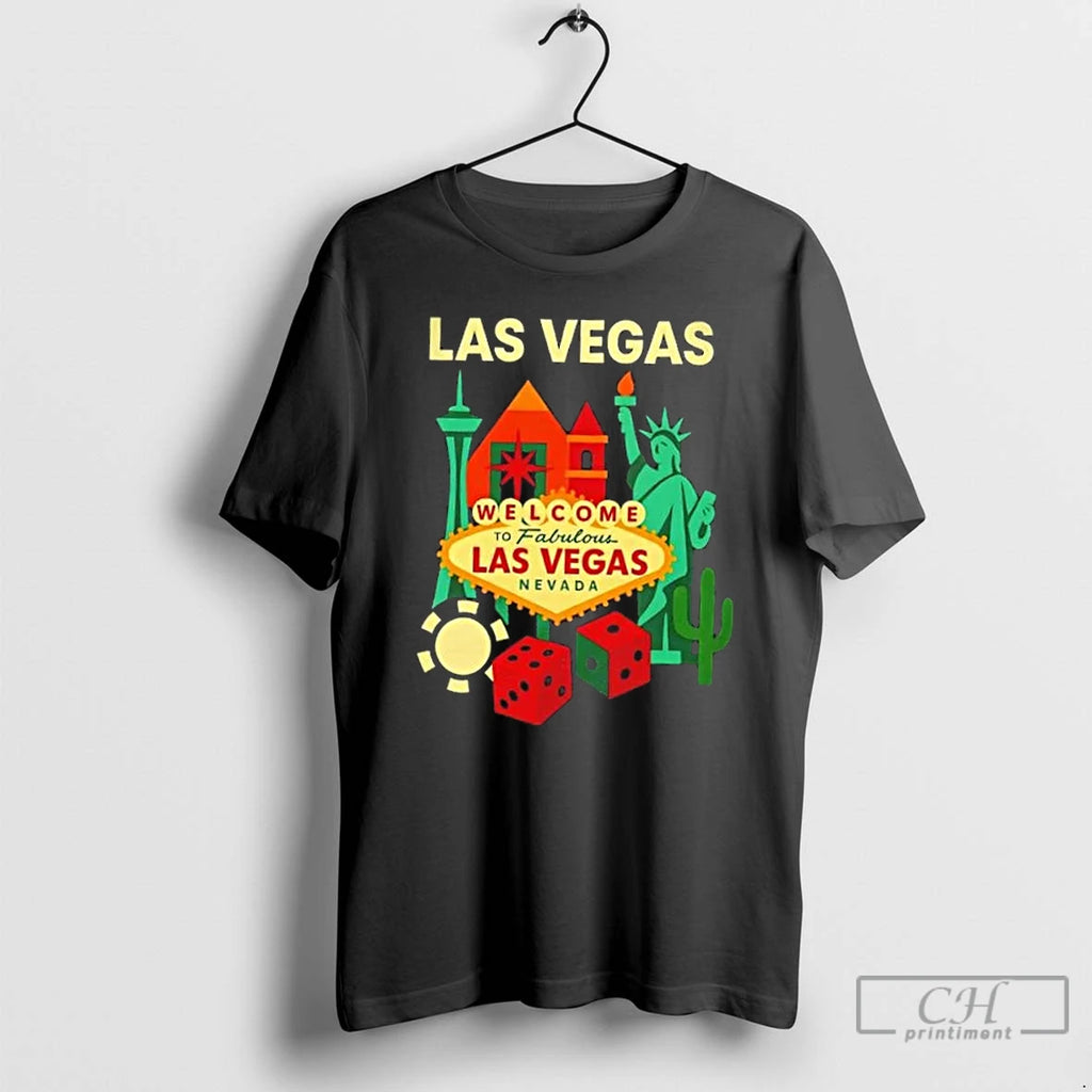 Classic Liberty Of Statue Welcome To Fabulous Las Vegas Collage T Shirts Hoodie Longsleeve