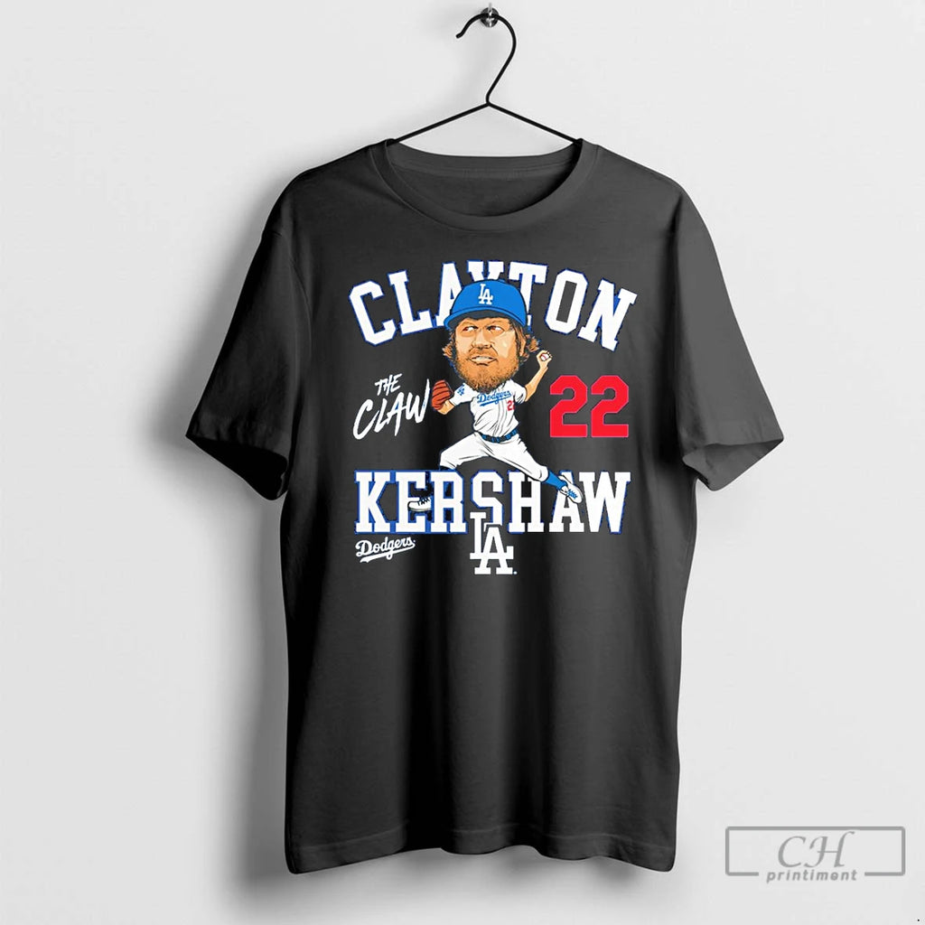 Classic Los Angeles Dodgers Clayton Kershaw The Claw Caricature