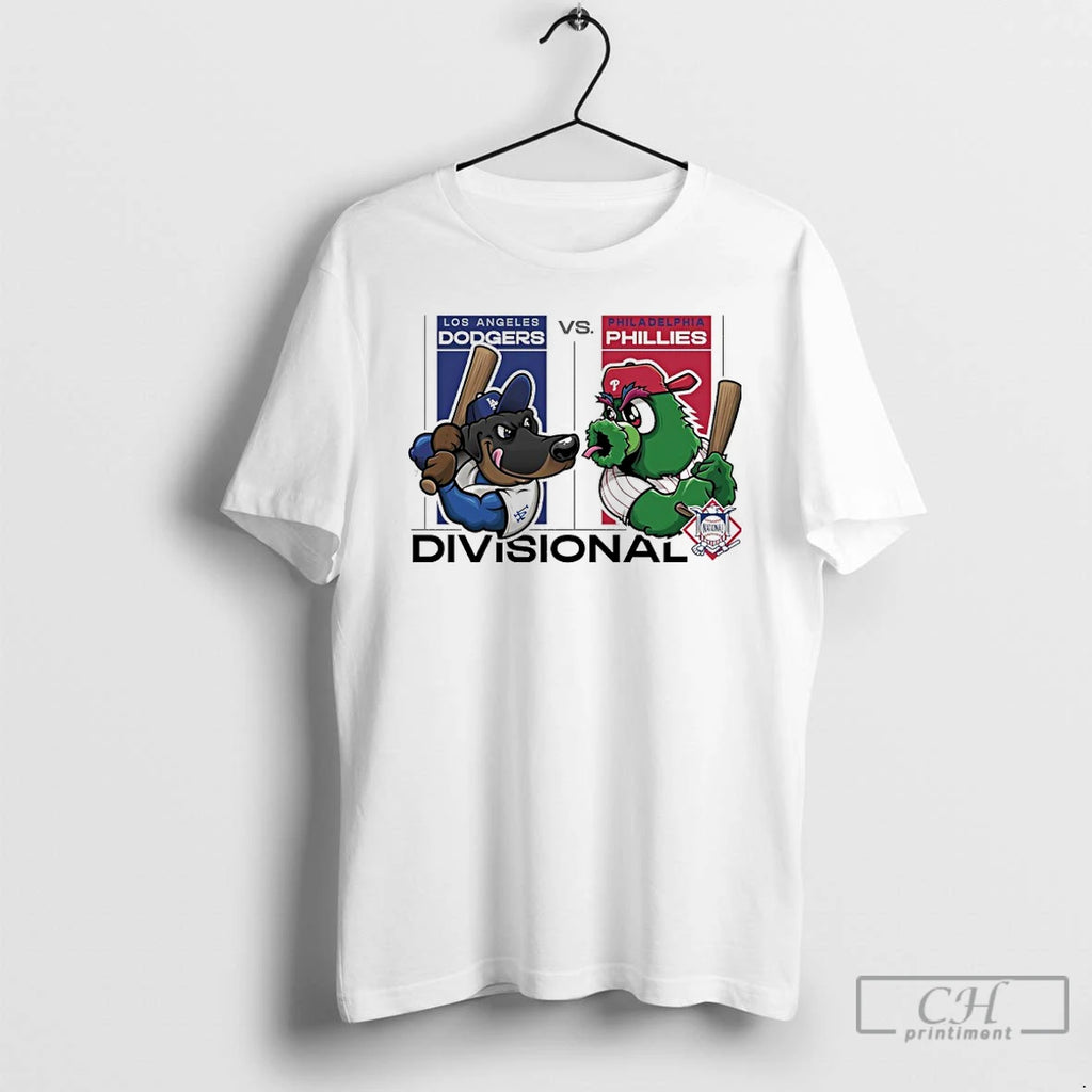 Classic Los Angeles Dodgers Vs Philadelphia Phillies 2025 Nl Divisional Series Mascot T Shirts