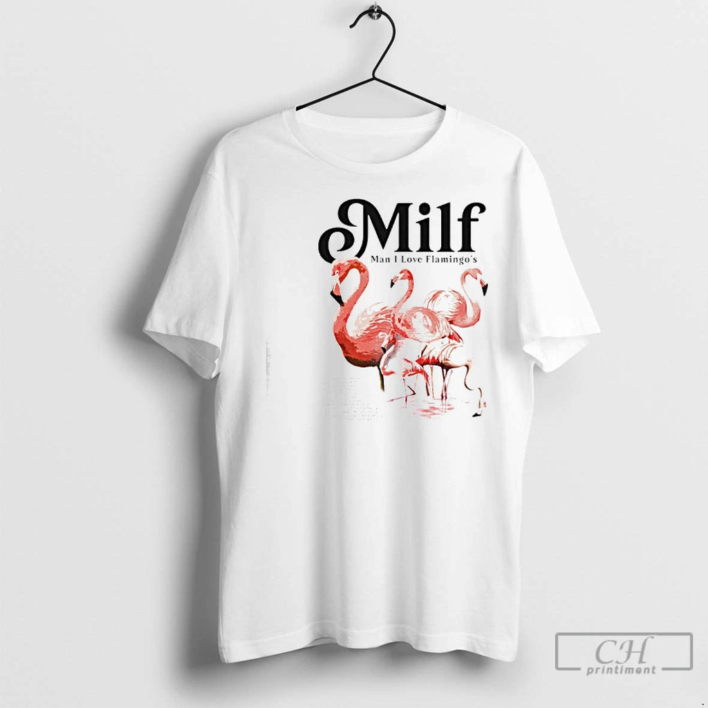 Classic Milf Man I Love Flamingos Graphic