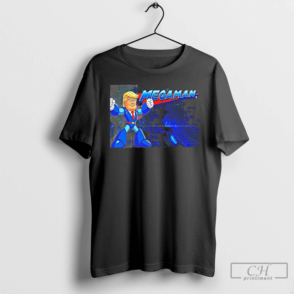 Classic Mega Man Trump Game T Shirts Hoodie Longsleeve