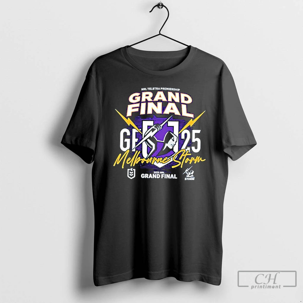 Classic Melbourne Storm 2025 Nrl Grand Final T Shirts Hoodie Longsleeve