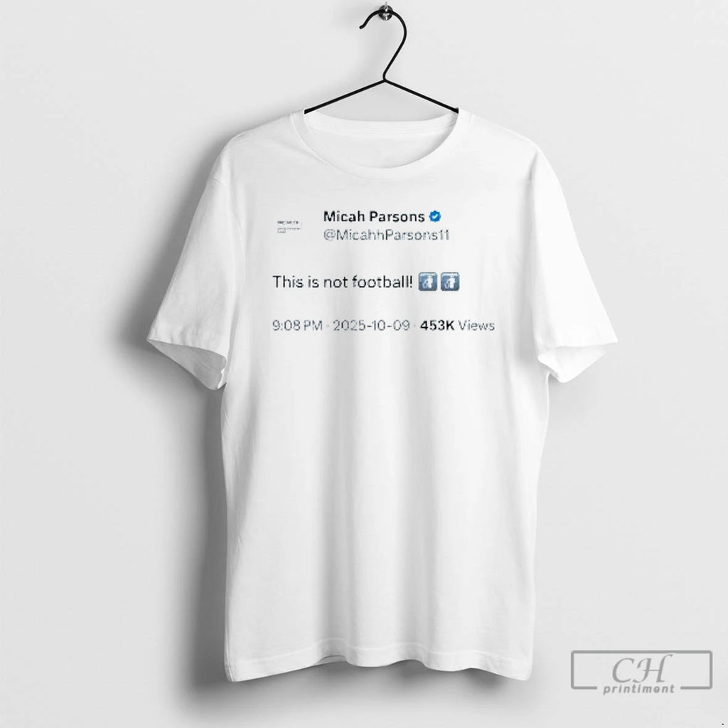 Classic Micah Parsons This Is Not Football Green Bay Packers Mens White Tee T Shirts