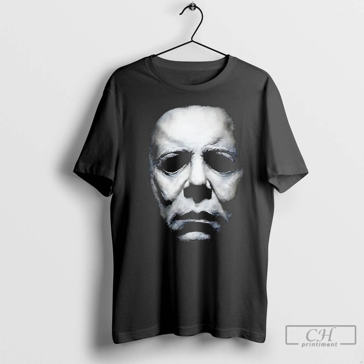 Classic Michael Myers Horror Character Big Face Halloween T Shirts Hoodie Longsleeve