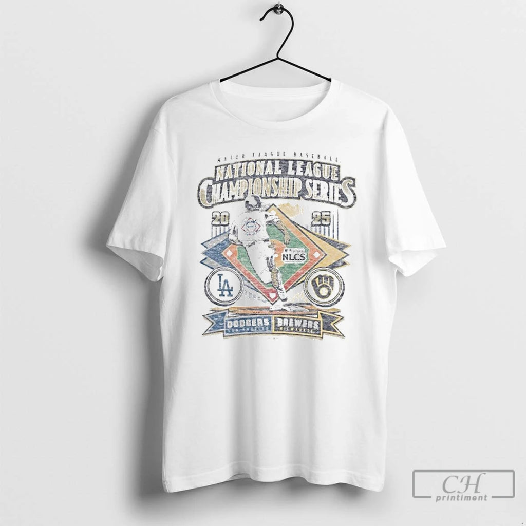 Classic Milwaukee Brewers Vs La Dodgers 2025 Nlcs Match Up Dueling Franklin T Shirts