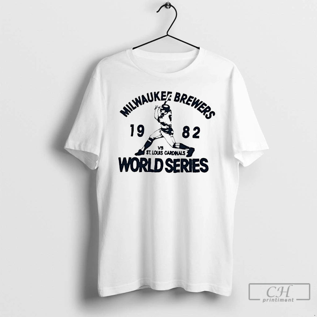Classic Milwaukee Brewers Vs St Louis Cardinals 1982 World Series T Shirts Hoodie Longsleeve