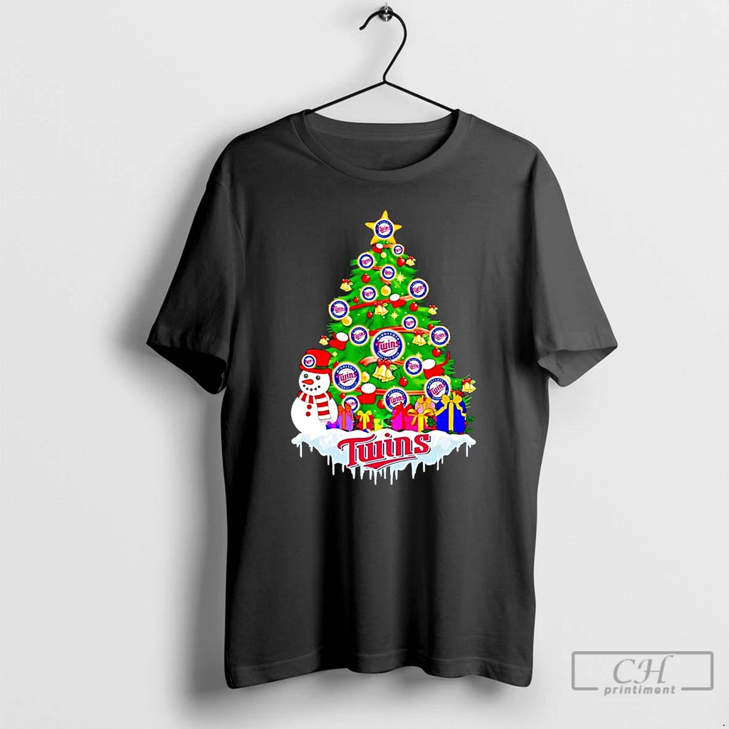 Classic Minnesota Twins Christmas Tree T Shirts Hoodie Longsleeve