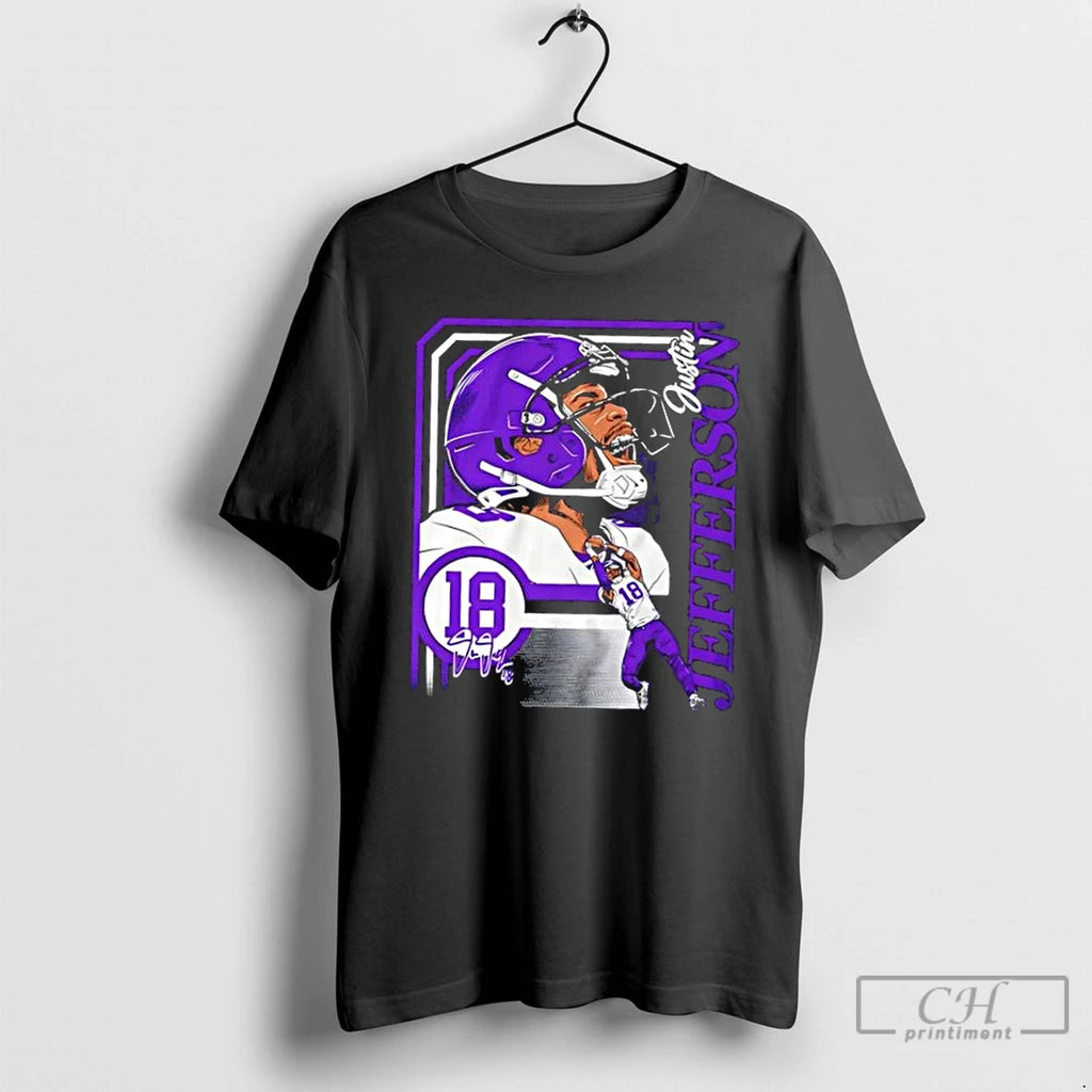 Classic Minnesota Vikings Justin Jefferson Collage Frame T Shirts Hoodie Longsleeve