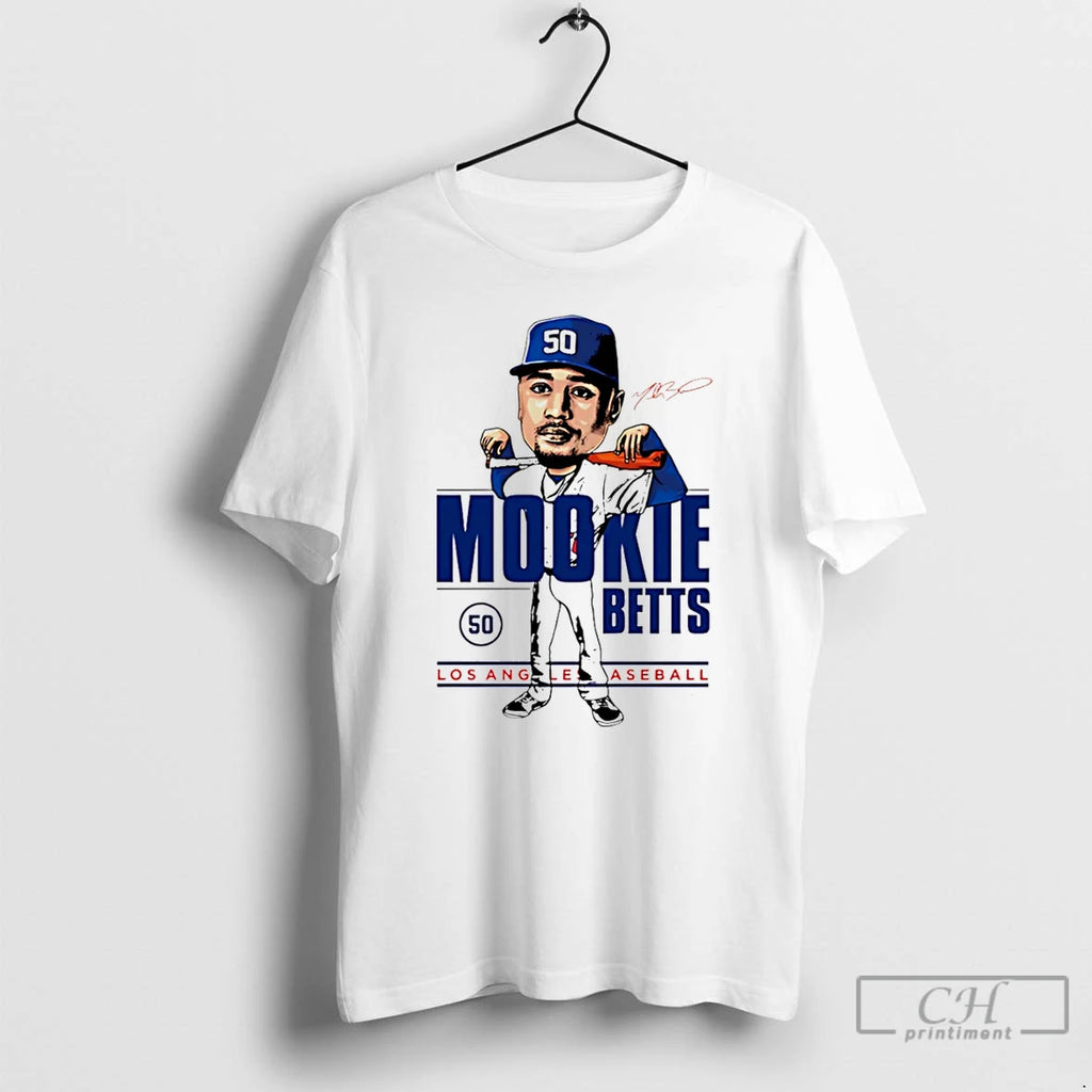Classic Mookie Betts Los Angeles Dodgers Caricature 2025 T Shirts Hoodie Longsleeve