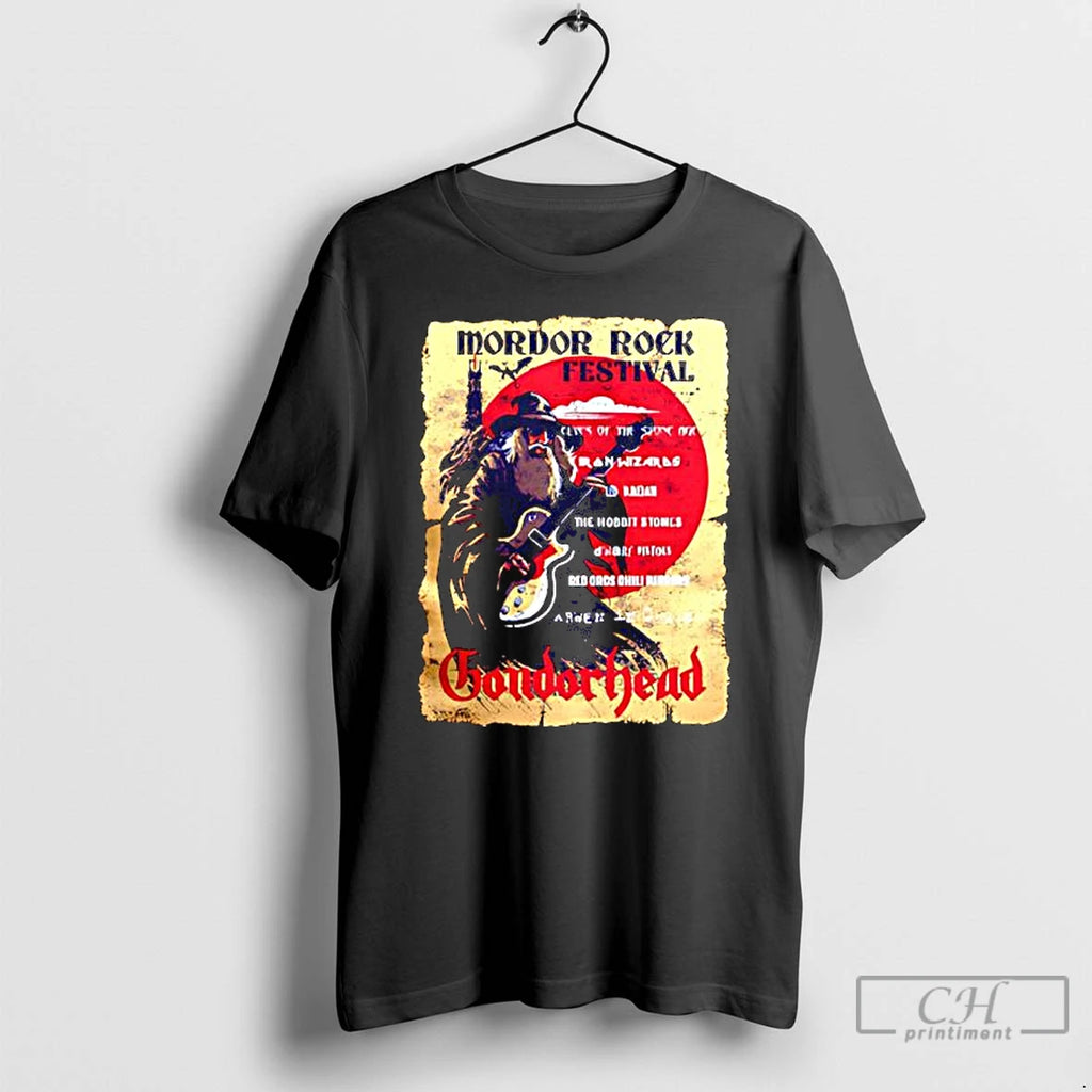 Classic Mordor Rock Festival Gondorhead Barmuzzle The Hornet Stomps Lists Several Bands T Shirts
