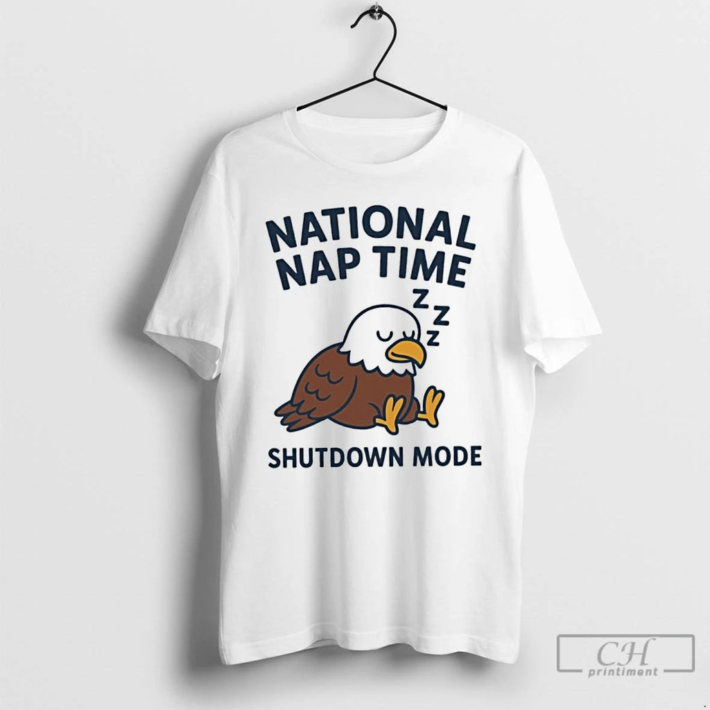 Classic National Nap Time Shutdown Mod Sleeping Bald Eagle T Shirts Hoodie Longsleeve