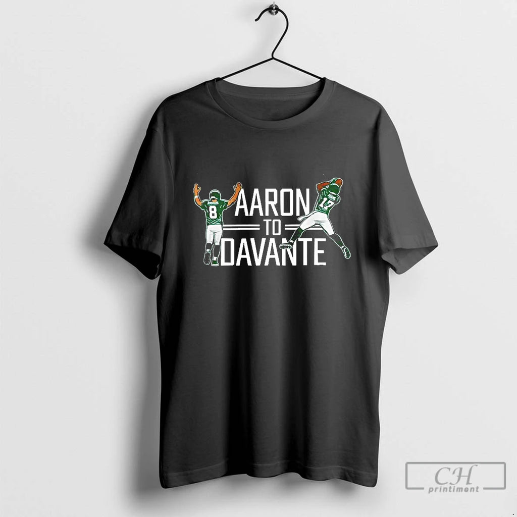 Classic New York Jets Aaron Rodgers To Davante Adams Blackshirt T Shirts