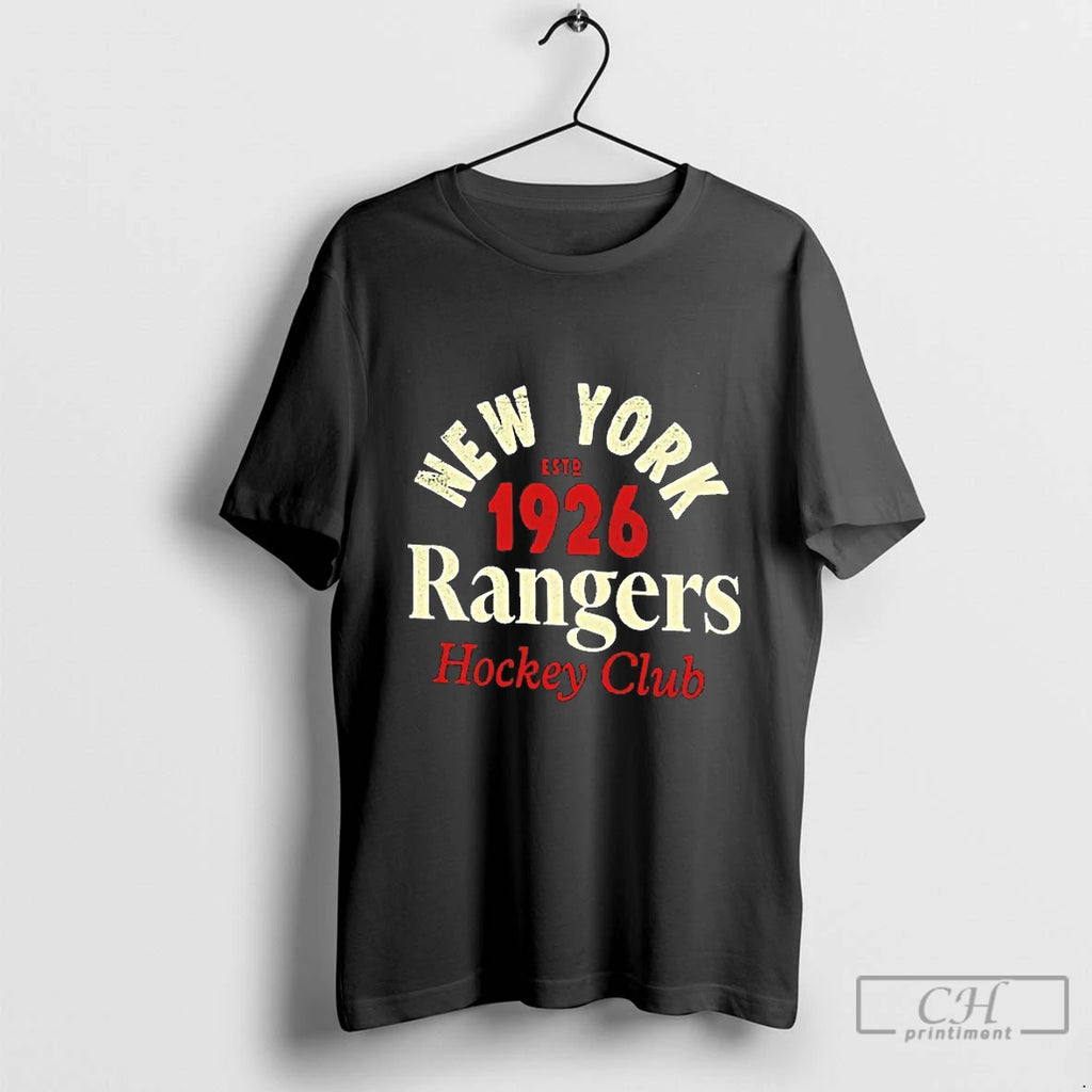 Classic New York Rangers Est 1926 Hockey Club Blackshirt T Shirts