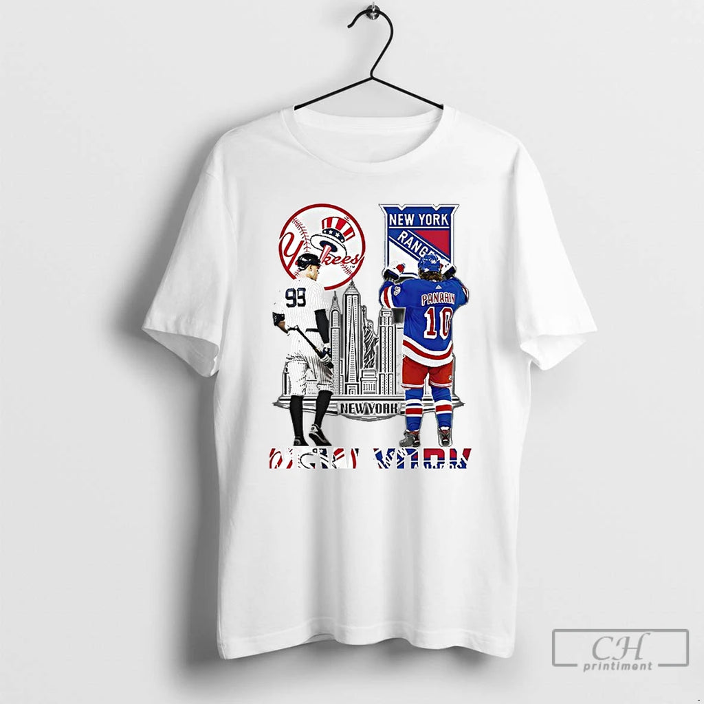 Classic New York City New York Yankees And New York Rangers T Shirts Hoodie Longsleeve