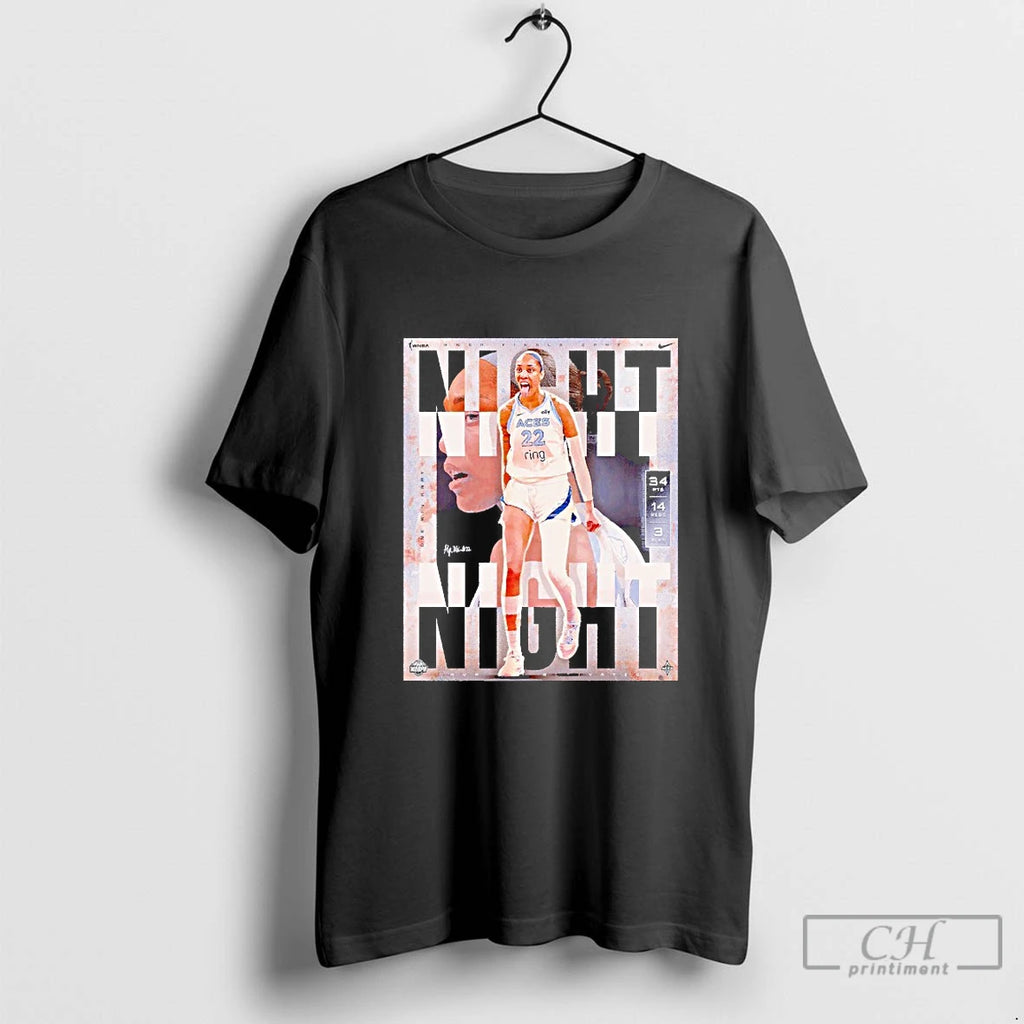 Classic Night Night From The Goat Aja Wilson Las Vegas Aces Blackshirt T Shirts