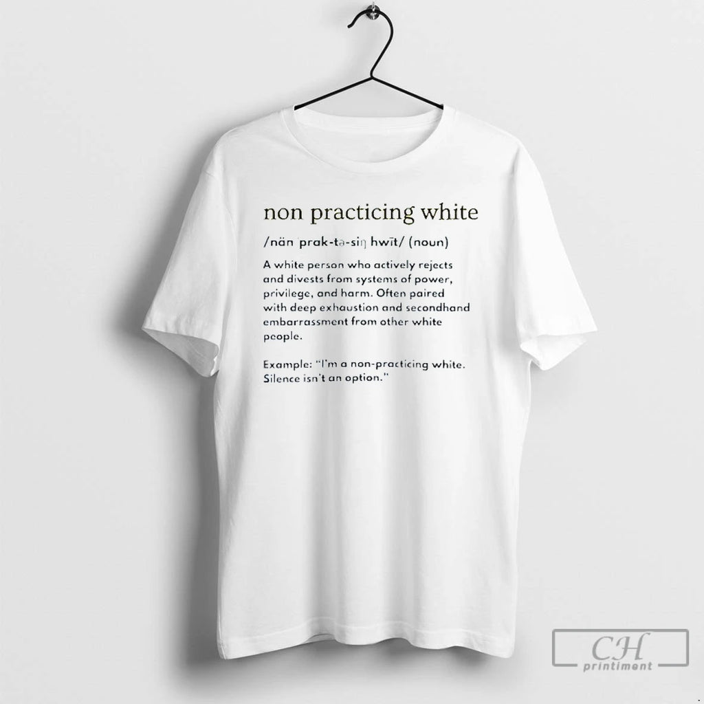Classic Non Practicing White Definition Noun Mens White Tee T Shirts