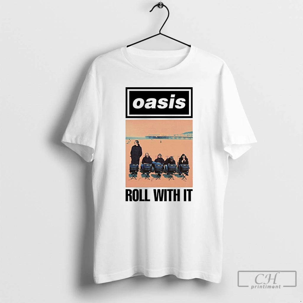 Classic Oasis Roll With It Single T Shirts Hoodie Longsleeve
