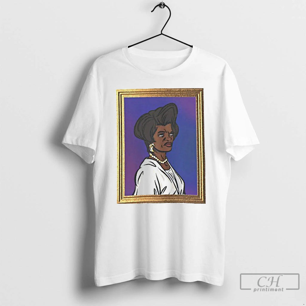 Classic Ohhkay Mrs Jones Caricature Graphic Mens White Tee T Shirts