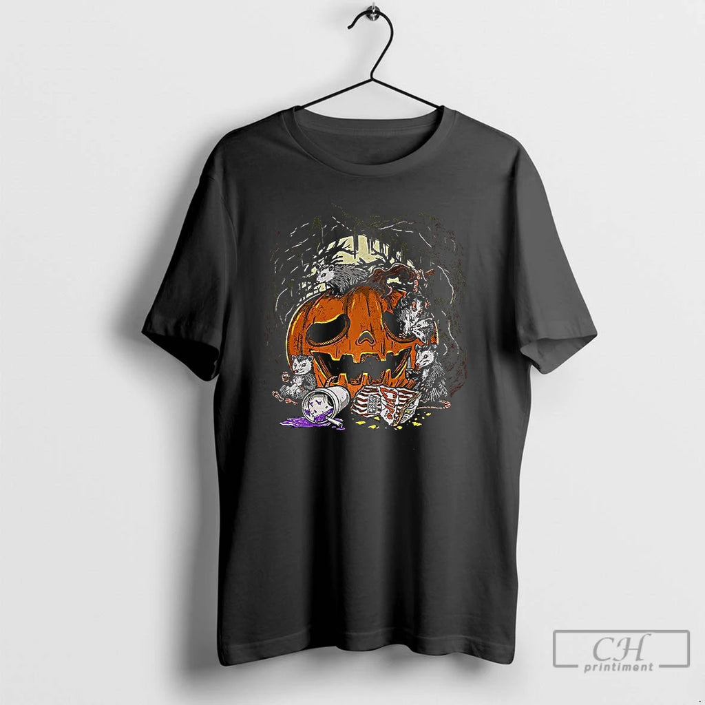 Classic Opossum Jack O Lantern Pumpkin Halloween T Shirts Hoodie Longsleeve