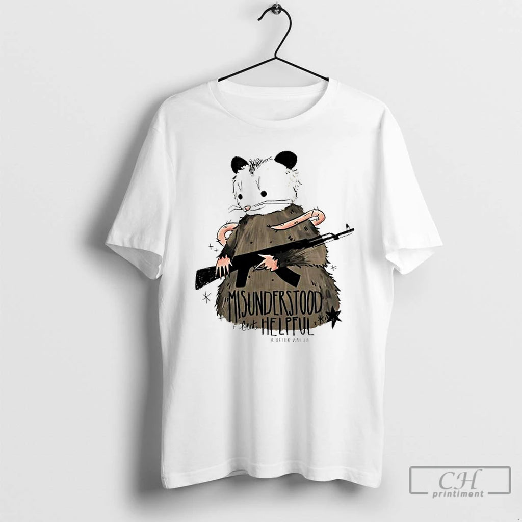 Classic Opossum Misunderstood But Helpful T Shirts Hoodie Longsleeve
