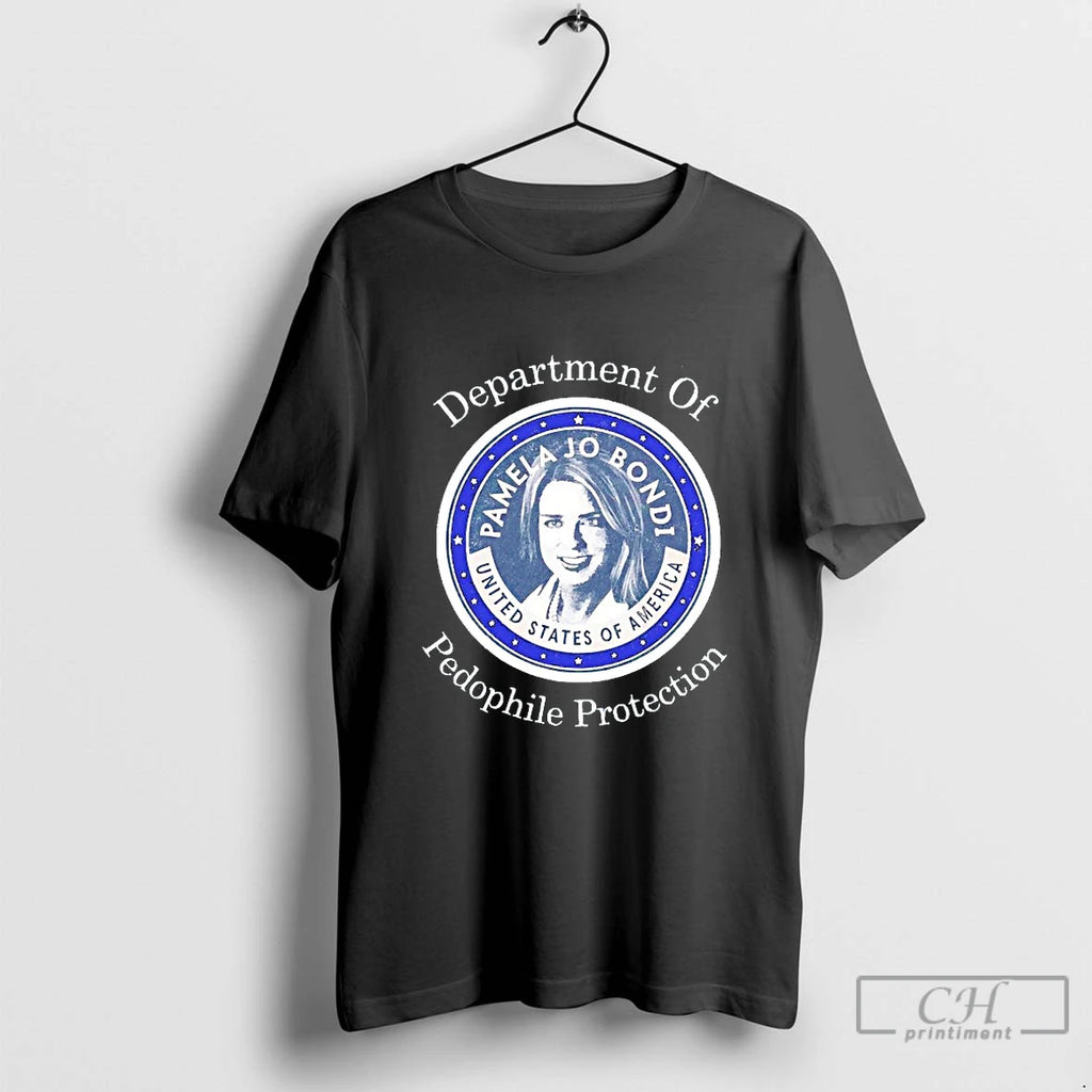 Classic Pamela Jo Bondi Department Of Pedophile Protection Blackshirt T Shirts