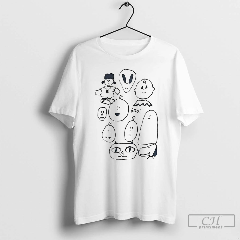 Classic Peanuts Characters X Alien Boo T Shirts Hoodie Longsleeve