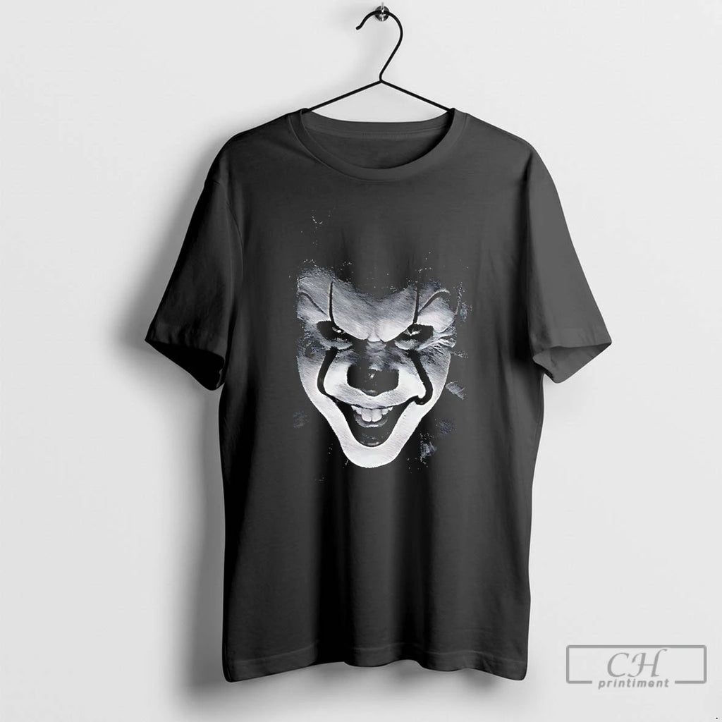 Classic Pennywise Horror Character Big Face Halloween T Shirts Hoodie Longsleeve