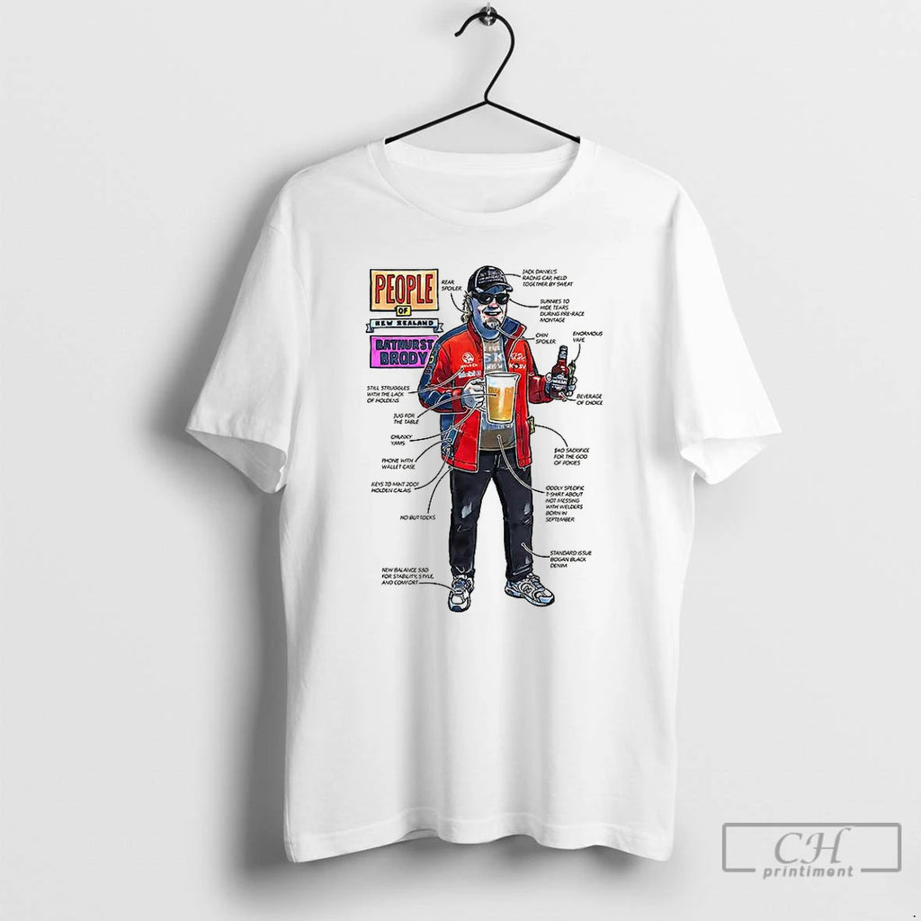 Classic People Of New Zealand Bathurst Brody T Shirts