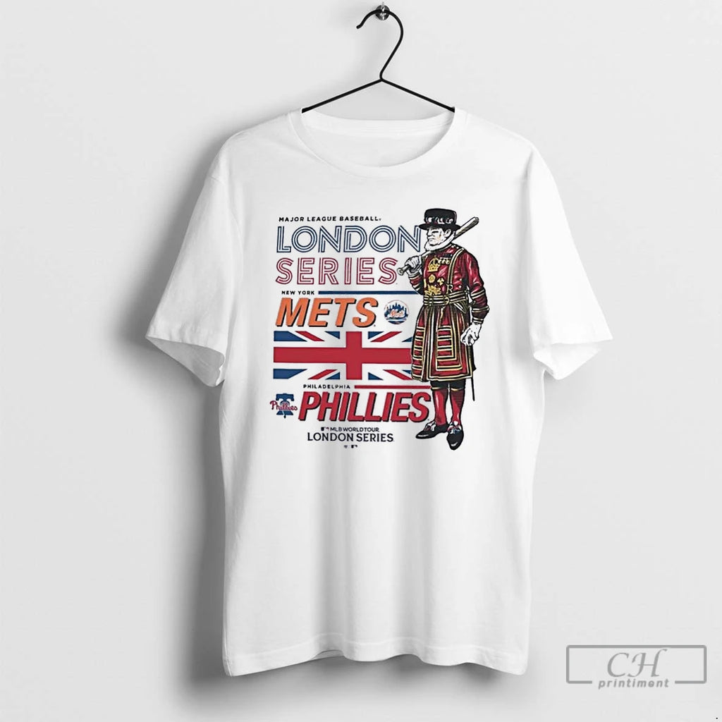 Classic Philadelphia Phillies Vs New York Mets Dueling London Game T Shirts