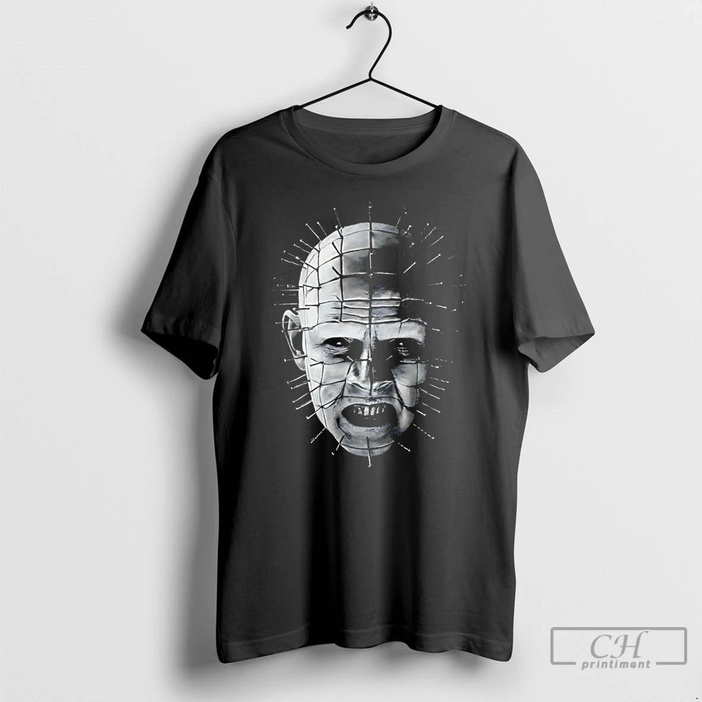 Classic Pinhead Horror Character Big Face Halloween T Shirts Hoodie Longsleeve