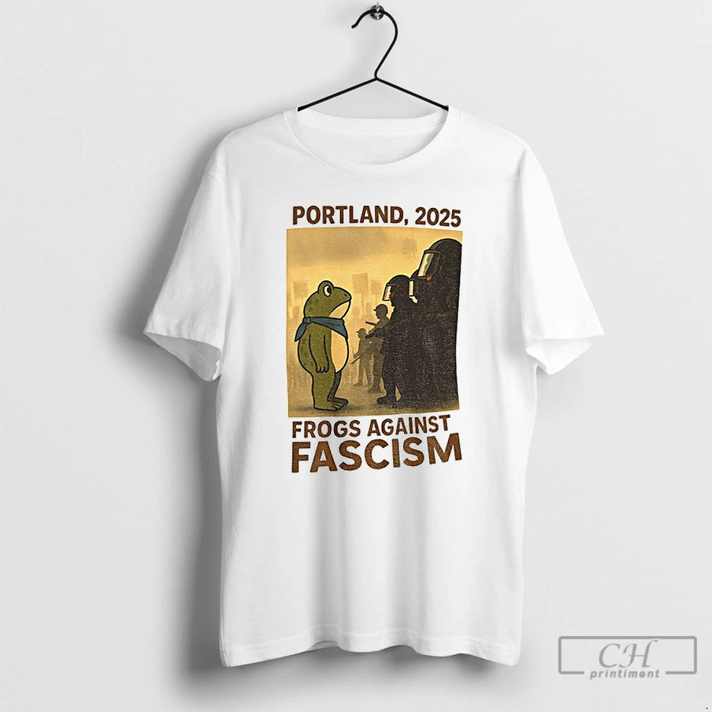 Classic Portland Frog 2025 Protest Against Fascism Ice T Shirts