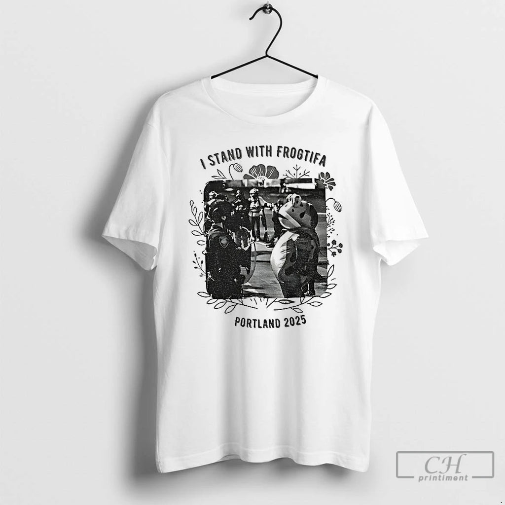Classic Portland Frog I Stand With Frogtifa Portland 2025 Political T Shirts
