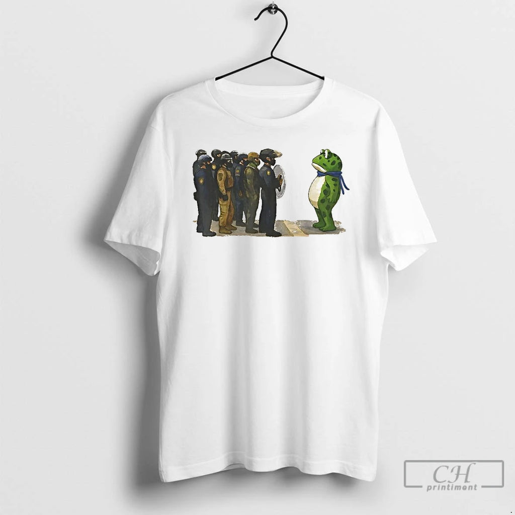 Classic Portland Frog Protest Anti Ice Fdt Resistance T Shirts