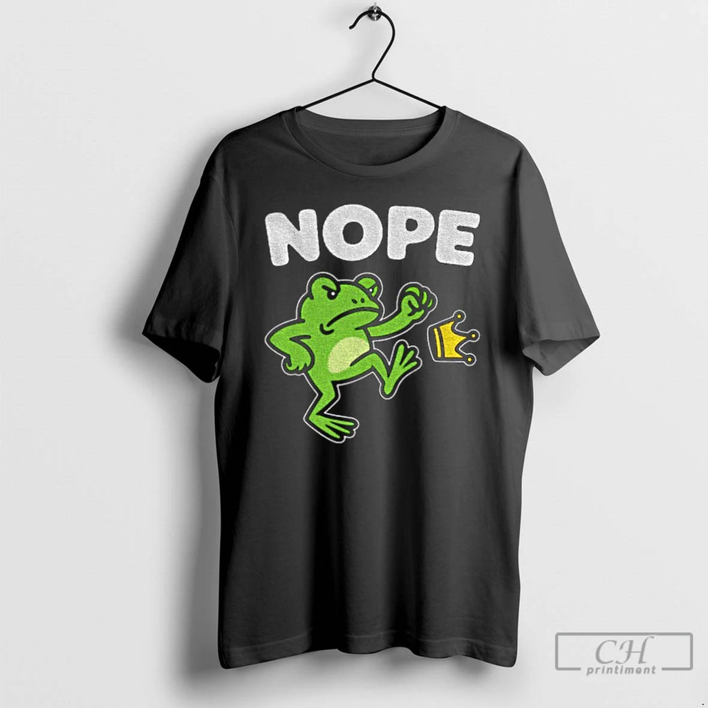 Classic Portland Frog Protest Funny Frog Kicking Crown No Kings T Shirts