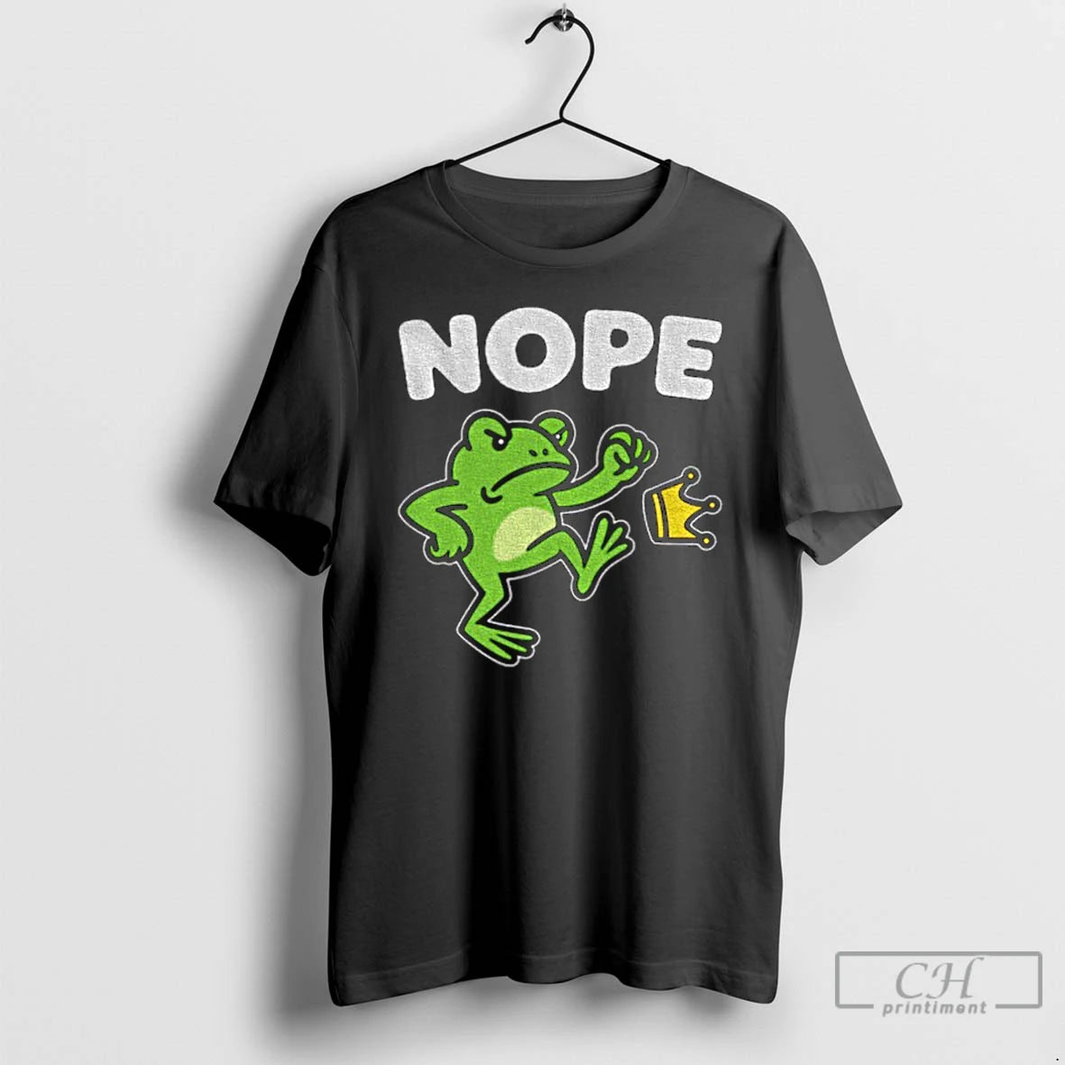Classic Portland Frog Protest Funny Frog Kicking Crown No Kings T Shirts
