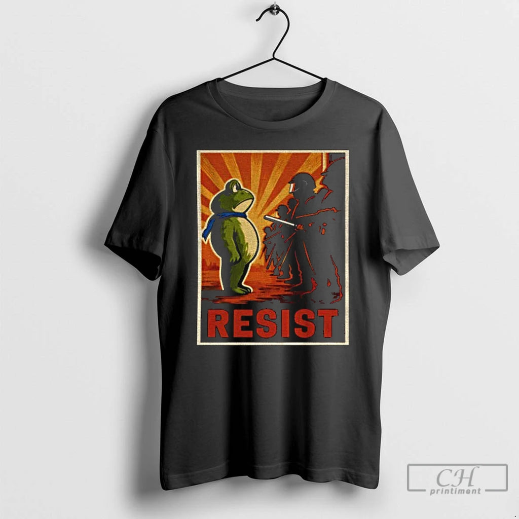 Classic Portland Frog Protest Resist Anti Ice Political 2025 T Shirts