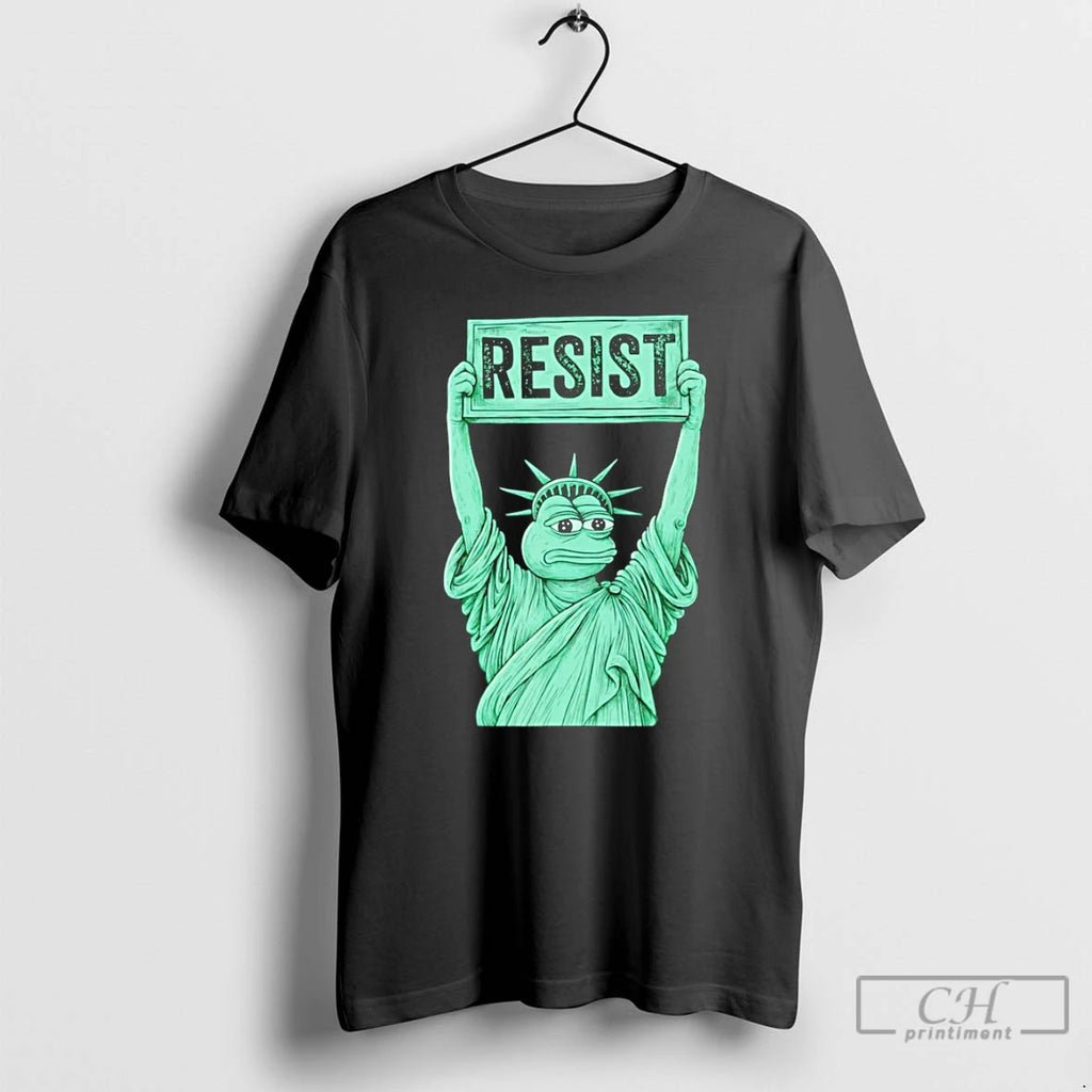 Classic Portland Frog Protest Statue Of Liberty Resist T Shirts