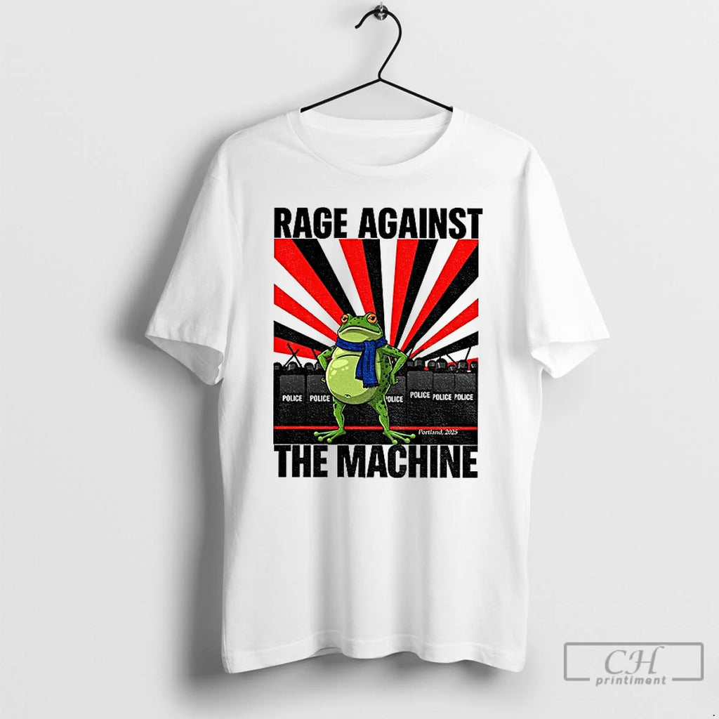 Classic Portland Frog Rage Against The Machine Police Anti Trump Vintage T Shirts