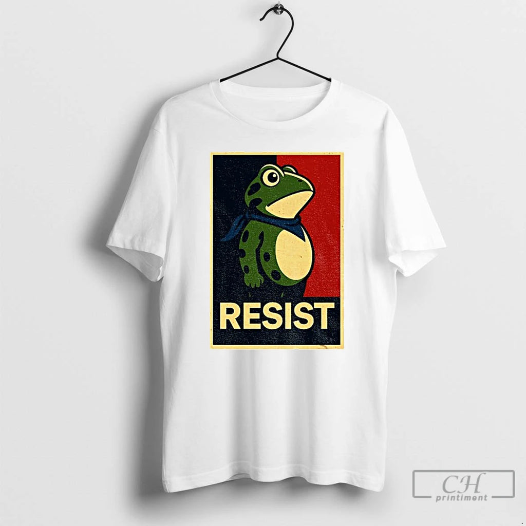 Classic Portland Frog Resist Anti Fascism Political Graphic T Shirts