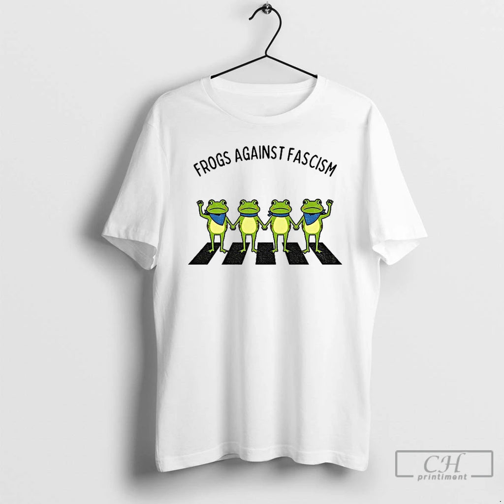 Classic Portland Frogs Against Fascism Abolish Ice Abbey Road T Shirts