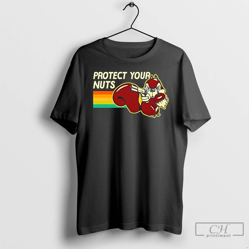 Classic Protect Your Nuts Squirrel Pun National Nut Day T Shirts Hoodie Longsleeve