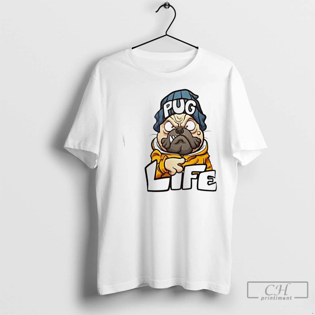 Classic Pug Life Gangsta Dog Cartoon