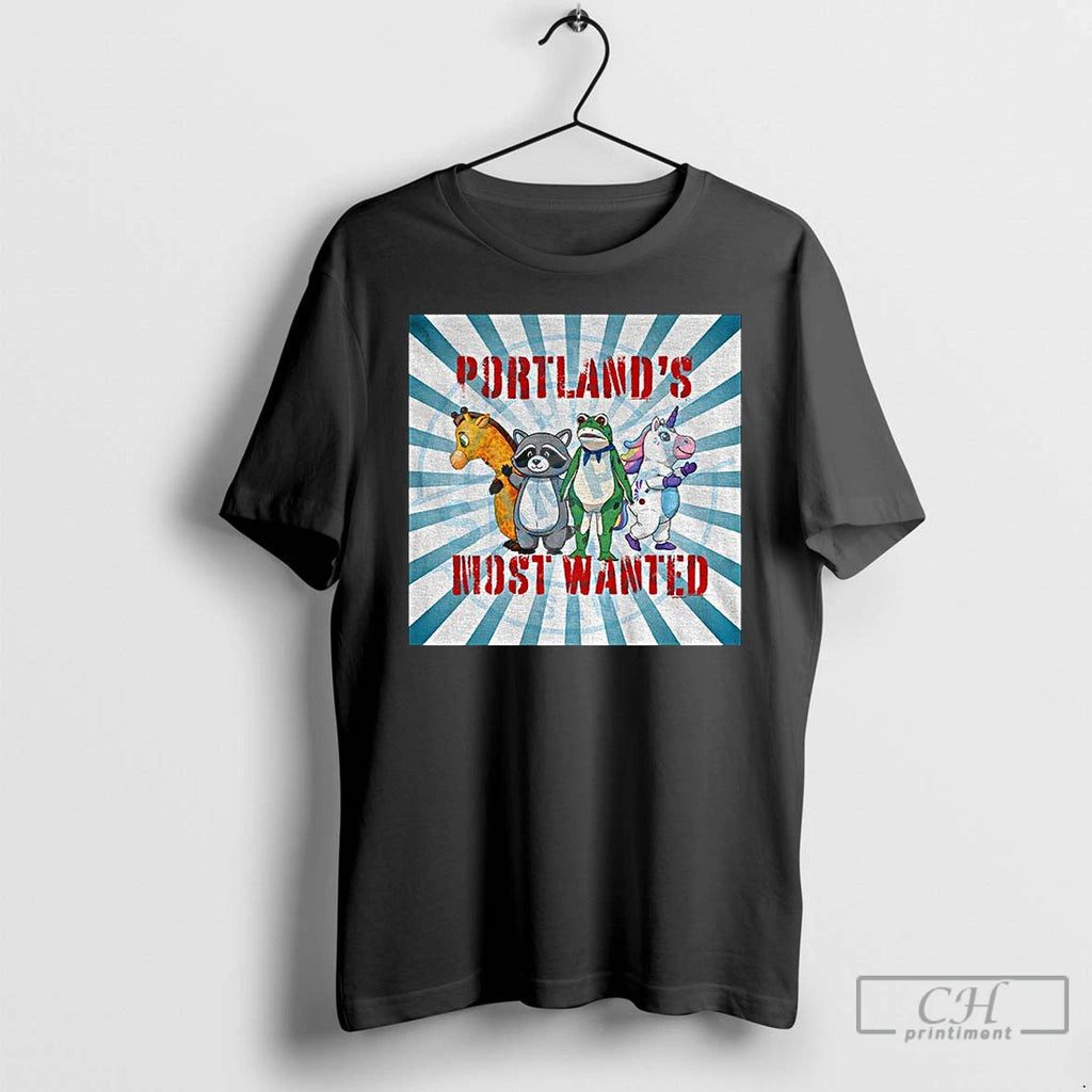 Classic Raccoon Portland Frog Portlands Most Wanted Protest Anti Ice Political T Shirts