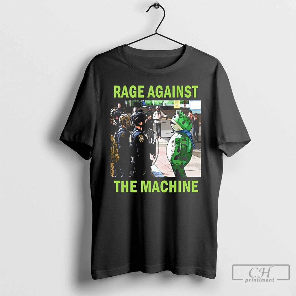 Classic Rage Against The Machine Portland Frog Protest T Shirts
