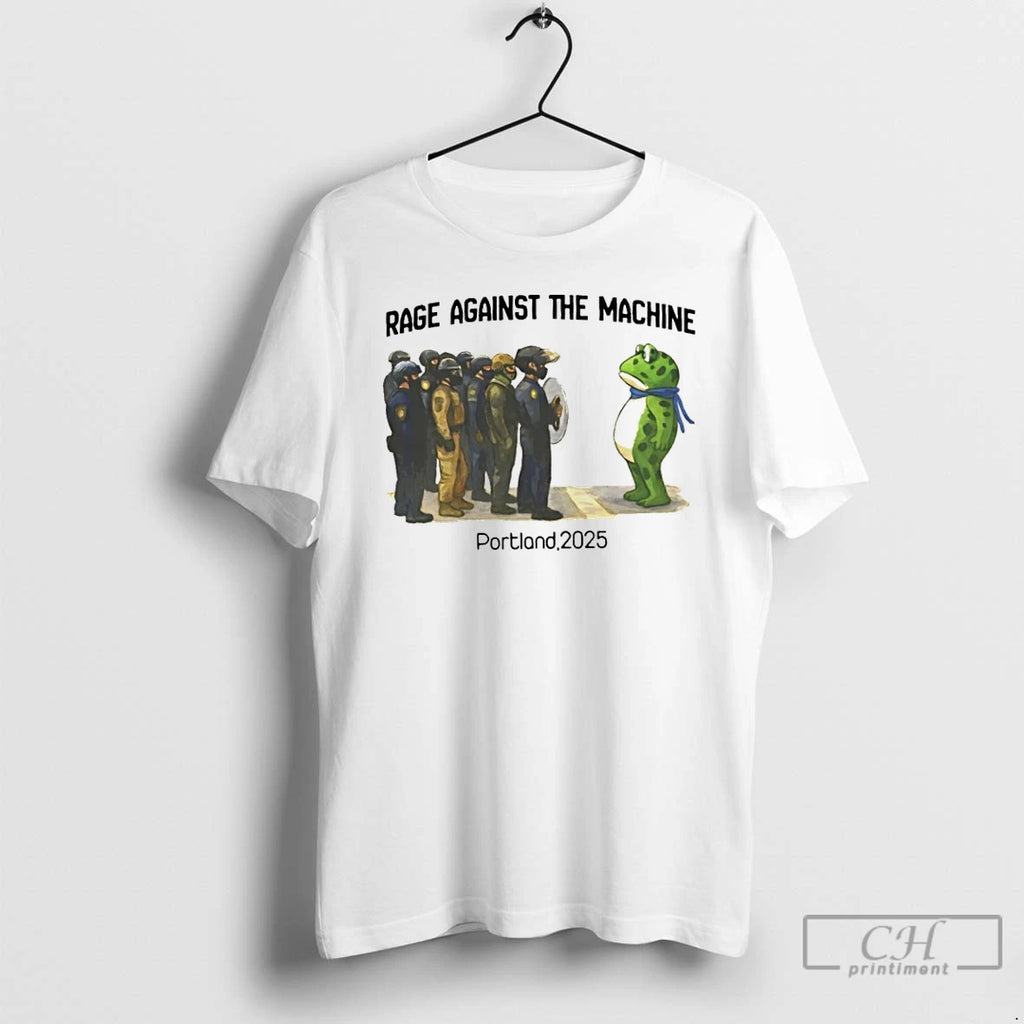 Classic Rage Against The Machine Portland 2025 Frog Art T Shirts